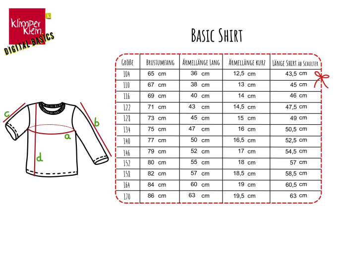 E-Book Klimperklein Basic-Shirt Kids, Duits