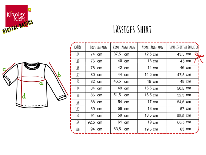 E-Book Klimperklein lässiges Shirt Kids, Duits