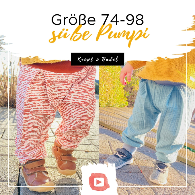 Patron pantalon enfant pdf Süße Pumpi Knopf und Nadel
