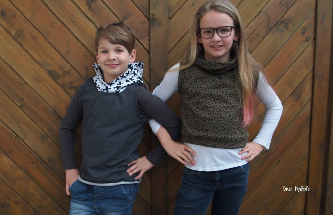 Patron robe/gilet pull pdf enfant Salto Königin Mutter, en allemand