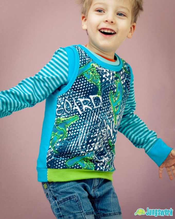 Patron robe/gilet pull pdf enfant Salto Königin Mutter, en allemand