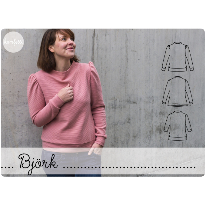 E-book Konfetti Patterns Dames pullover Björk, Duits