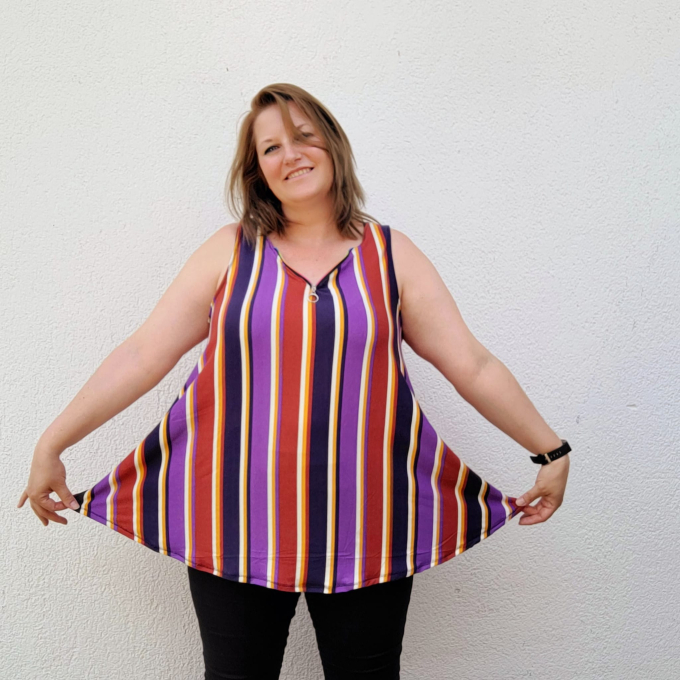 E-Book Küstenschnitt Dames Shirt met ritssluiting Sontje Curvy, duits