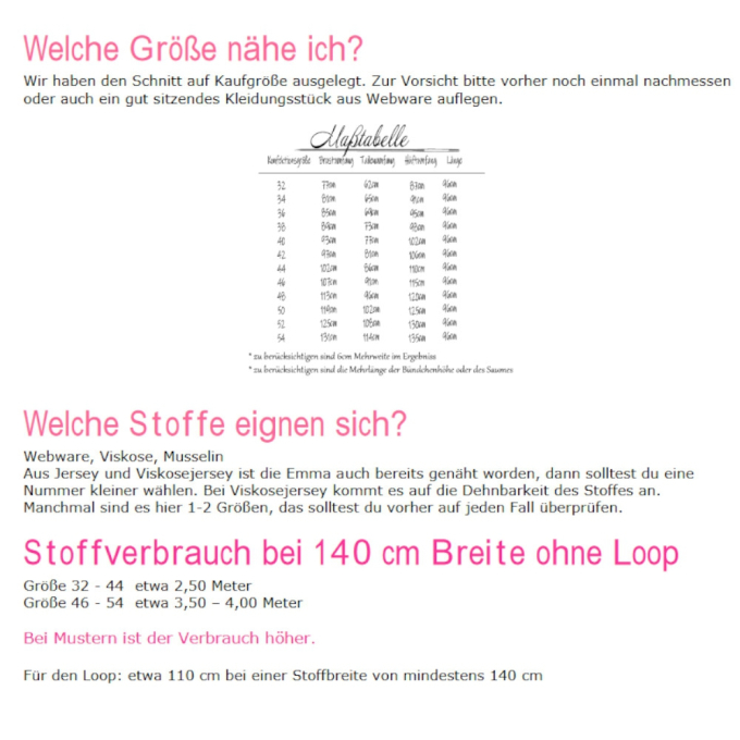 E-Book Küstenschnitt Damestuniek Emma, duits