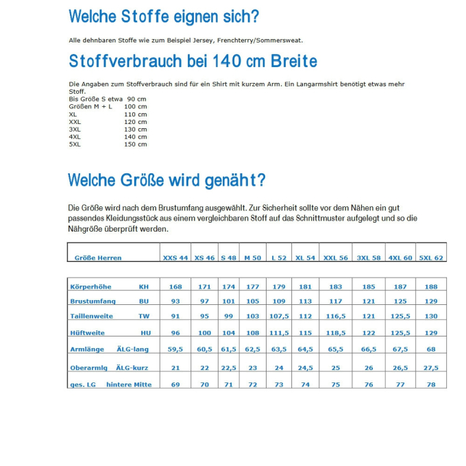 E-book Küstenschnitt herenshirt Helge, Duits