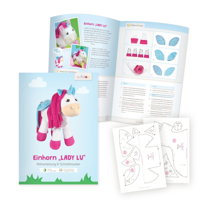 E-Book Kullaloo Kuscheltier Einhorn Lady Lu, duits