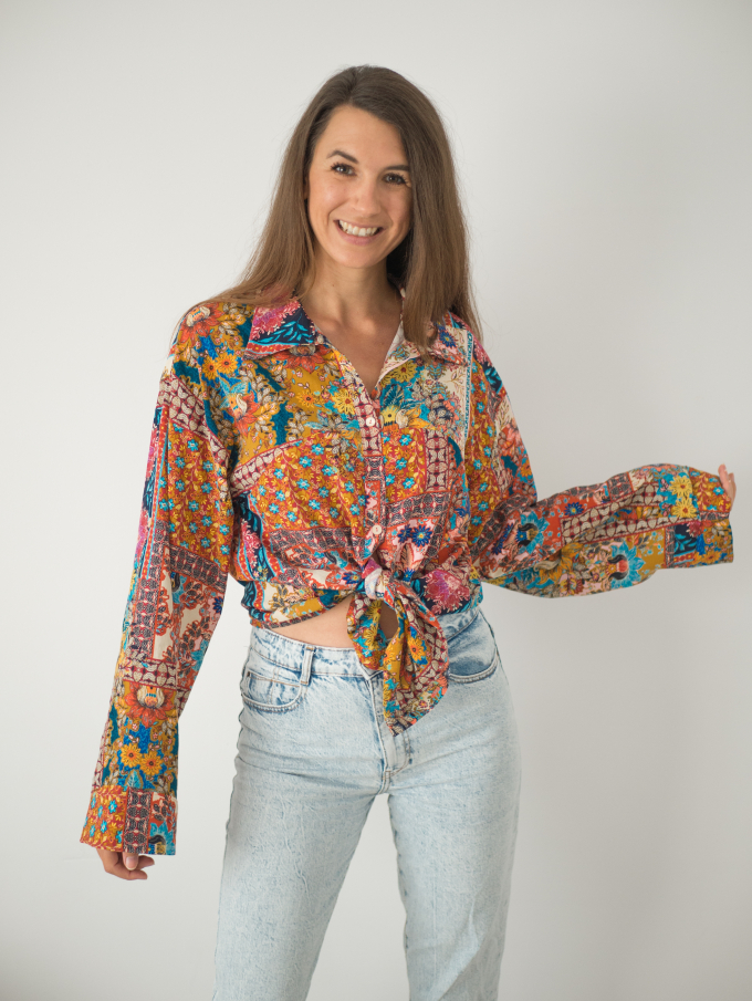 E-Book La Bavarese Oversize Bluse Paloma, duits