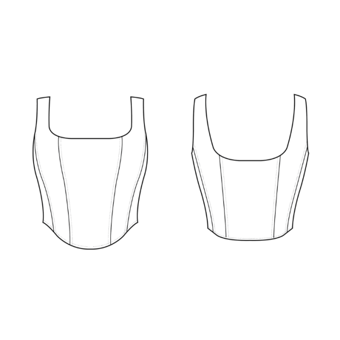 E-Book La Bavarese Top Jersey Corset, en allemand