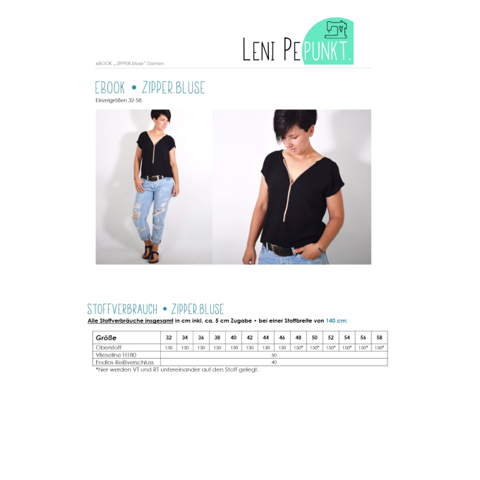 E-Book Leni Pepunkt 131 ZIPPER.bluse, Duits