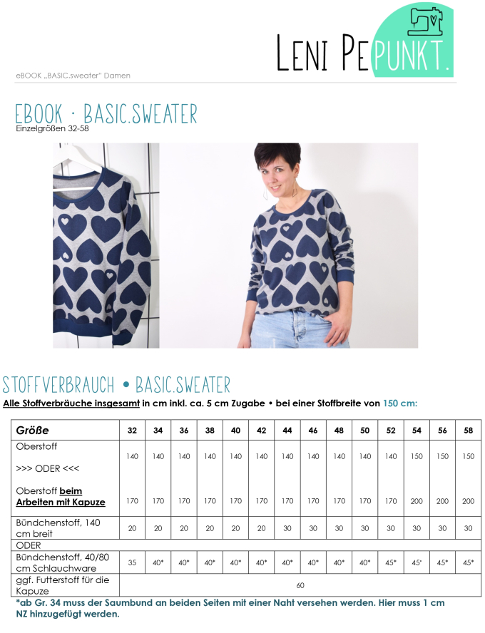 E-Book Leni Pepunkt 143 Basic.Sweater, duits