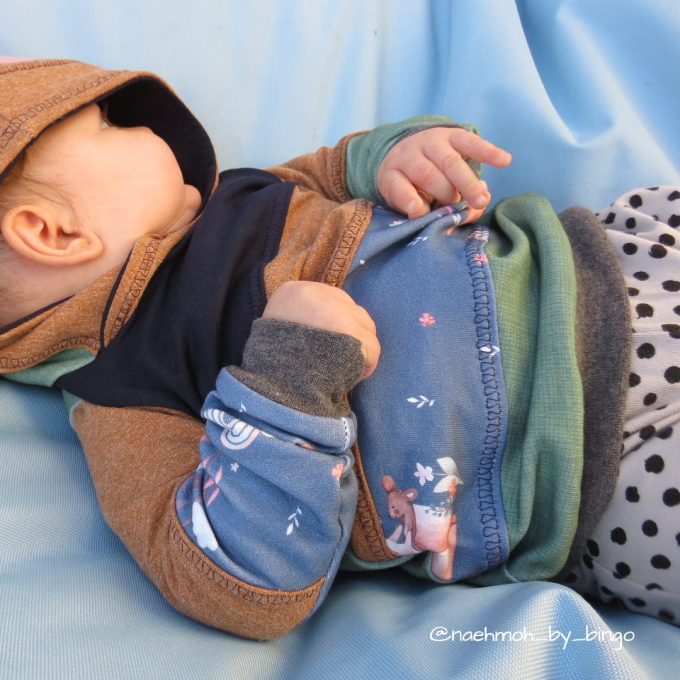 Ebook patron sweat-shirt enfant Lil Stripes Lilelle Datoine, en allemand