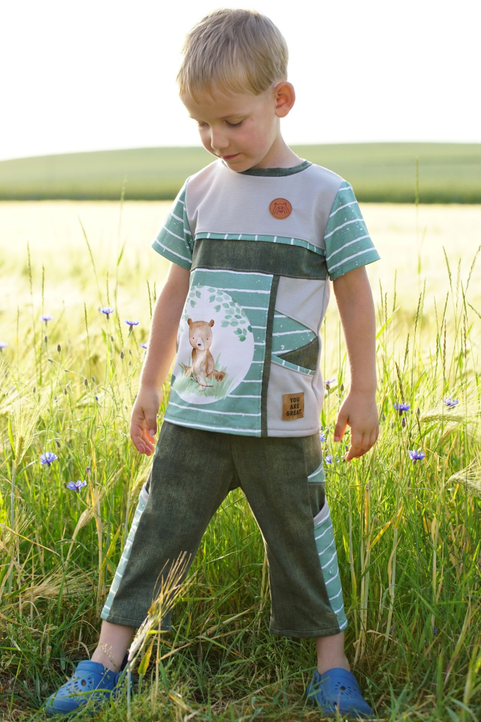 Ebook patron t-shirt / pantalon enfant Mighty Kriss Kross Lilelle Datoine, taille 68-122, en alleman