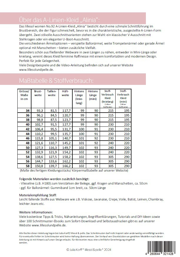 E-Book Lillesol & Pelle A-Linien-Kleid Alinia, german