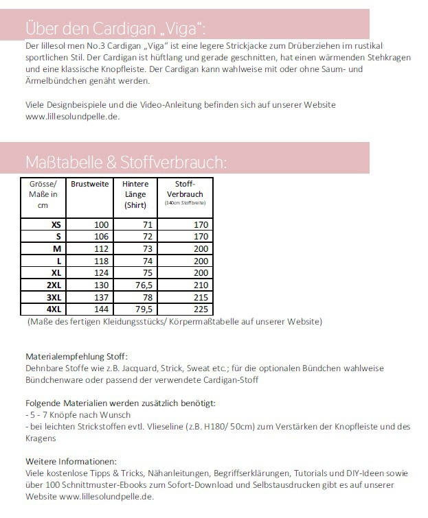 E-book Lillesol & Pelle Cardigan Viga Man, Duits