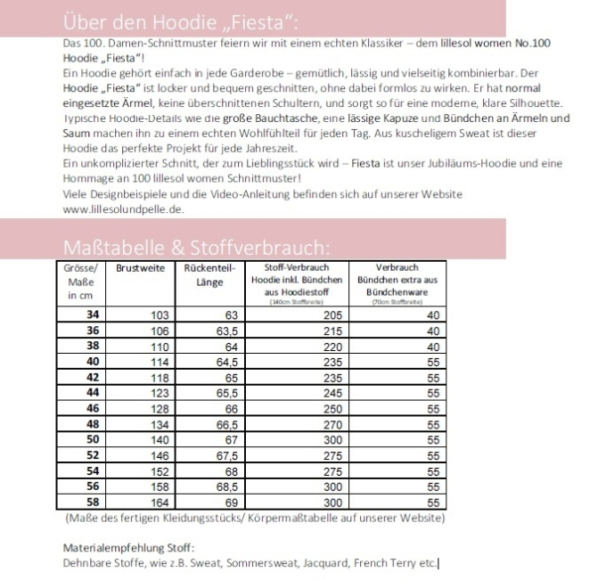 E-book Lillesol & Pelle Fiesta Hoodie Dames, Duits