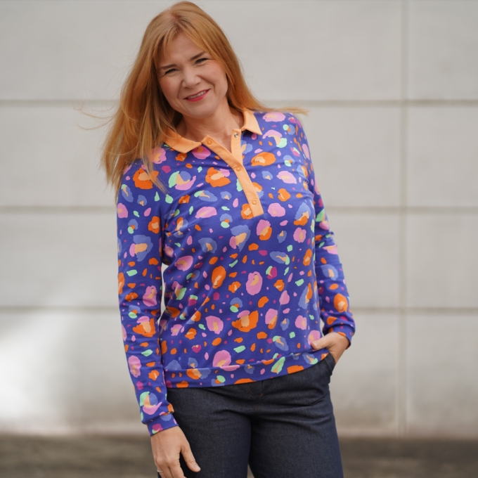 Patron shirt polo femme pdf Montagskind Lotte & Ludwig, en allemand