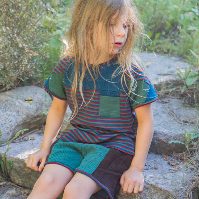 Patron t-shirt / short enfant pdf Matchball Lotte & Ludwig, en allemand