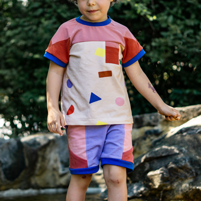 Patron t-shirt / short enfant pdf Matchball Lotte & Ludwig, en allemand