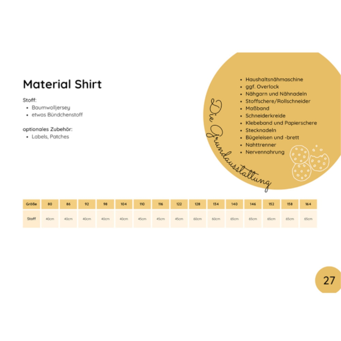 Patron t-shirt / short enfant pdf Matchball Lotte & Ludwig, en allemand