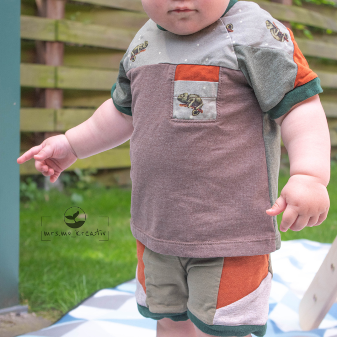 Patron t-shirt / short enfant pdf Matchball Lotte & Ludwig, en allemand