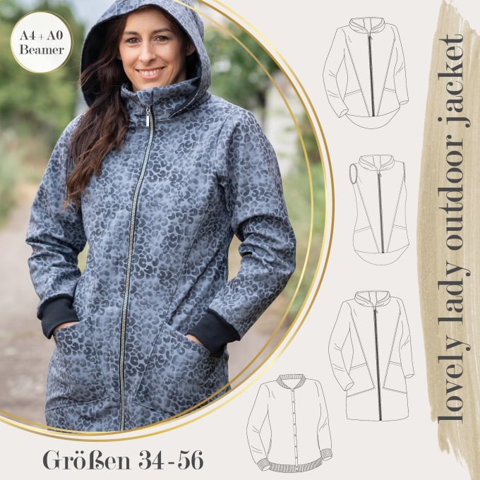 E-Book LovelySewDesign Lovely Lady Outdoor Jacket Damen A0/Beamer-Version