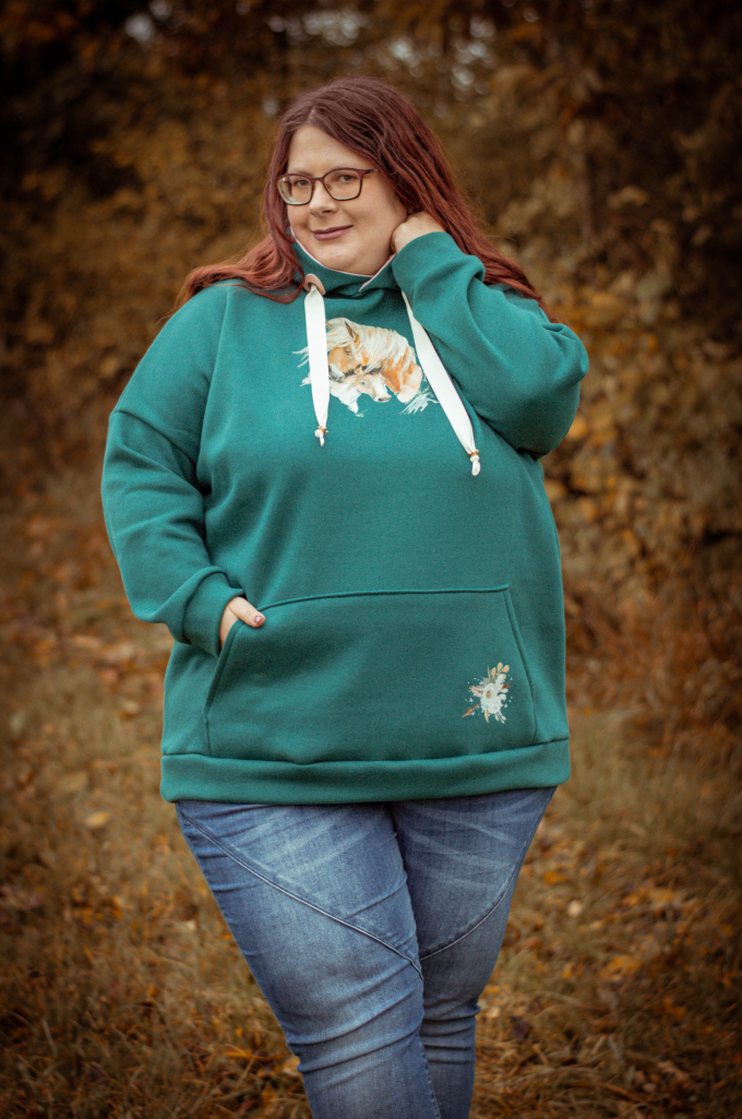 Patron sweat-shirt oversize femme pdf Lovely Lady LovelySewDesign, A0/vidéoprojecteur, en allemand