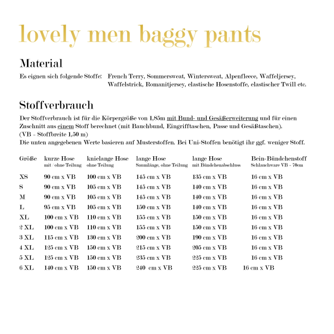 E-Book LovelySewDesign Lovely Men Baggy Pants, german