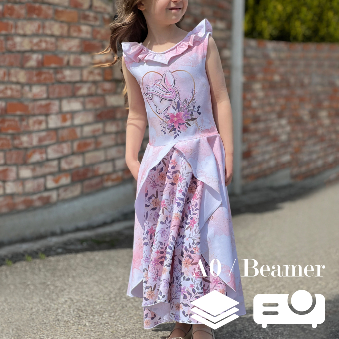 E-book LovelySewDesign Lovely Princess Kombi Gr. 74-164 Beamer/A0-versie, Duits