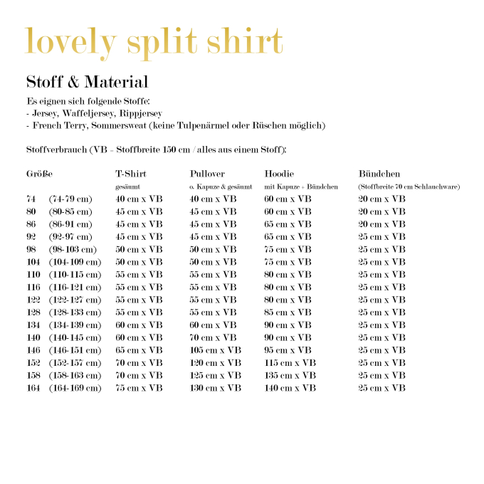 E-Book LovelySewDesign Lovely Split Shirt Kids 74-164, german