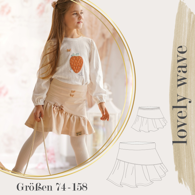 E-Book LovelySewDesign Lovely Wave Kids Skirt, german