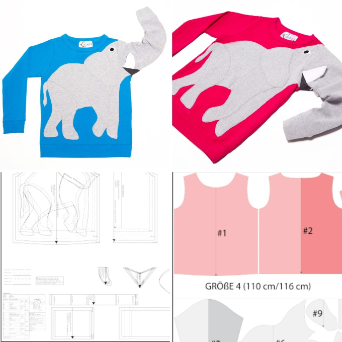 E-Book Luanimals Elephant Eli Pullover Kids, german