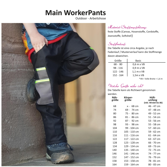 E-Book MainZwillingsnadel Main Worker Pants Kids, german