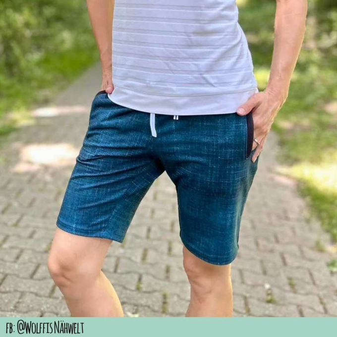 Patron pantalon de jogging / short femme pdf Laiska Maker Mauz, en français