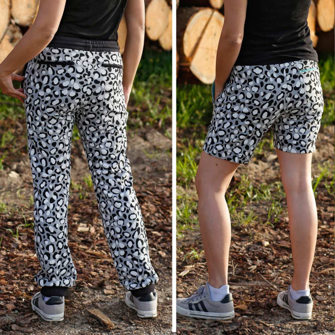 Patron pantalon de jogging / short femme pdf Laiska Maker Mauz, en français