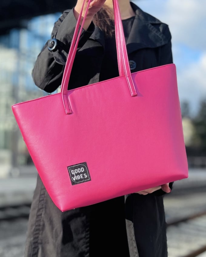 Patron sac shopper pdf Olivia Malomi, en français