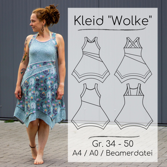 E-Book ManjiPuh Kleid Wolke, en allemand