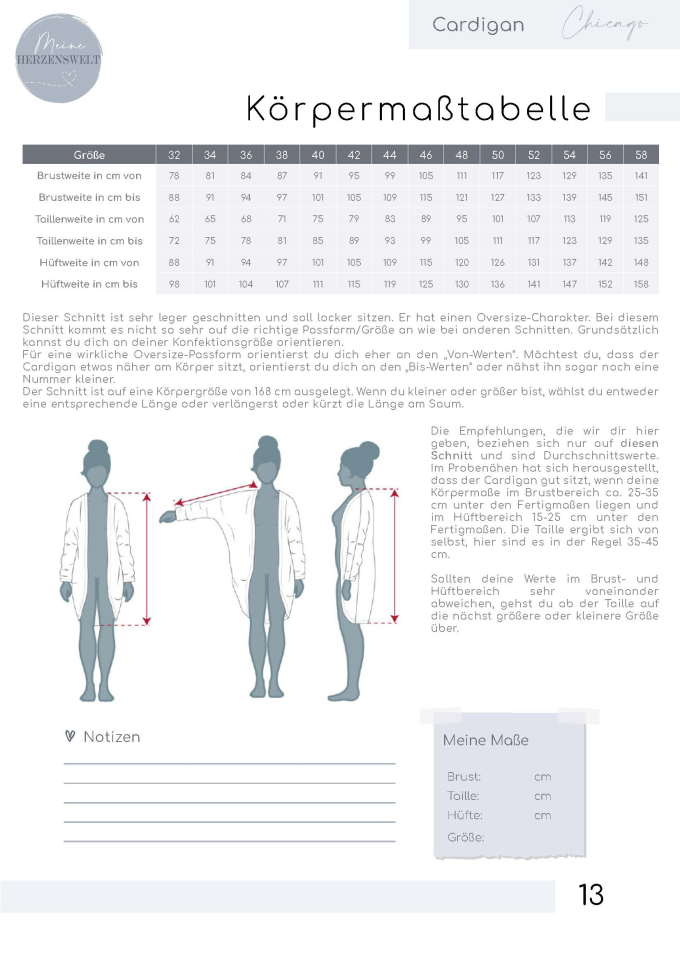 E-book Meine Herzenswelt Damen Cardigan Meine Chicago, Duits