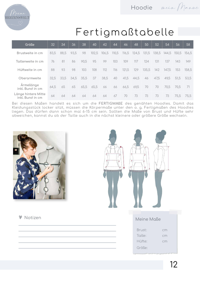 E-book Meine Herzenswelt Damen Hoodie Mein Manuc, Duits