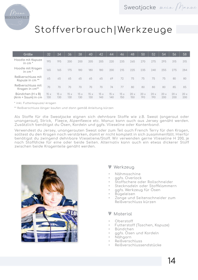 E-book Meine Herzenswelt Damen Sweatjacke Mein Manuc, Duits