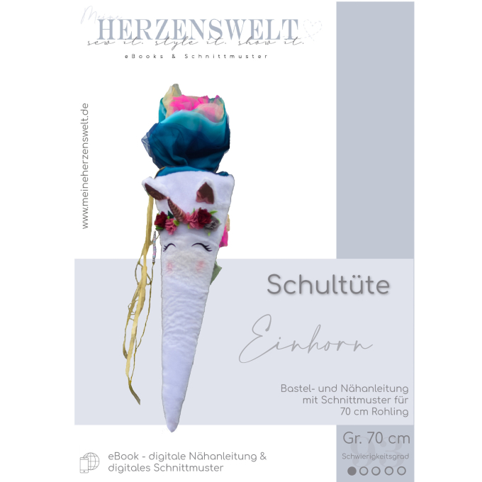 E-Book Meine Herzenswelt Einhorn-Schultüte, en allemand