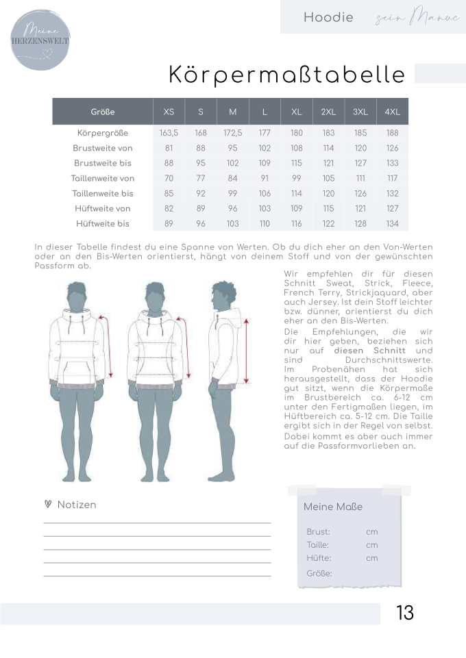 E-book Meine Herzenswelt Herren Hoodie Sein Manuc, Duits
