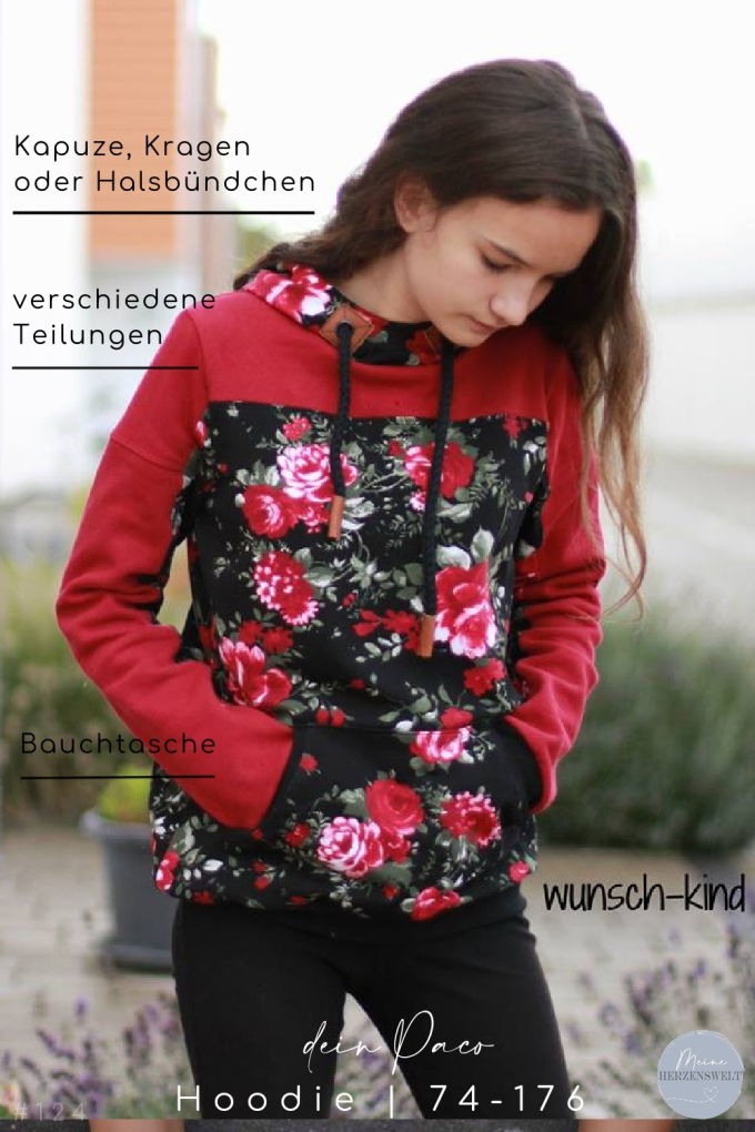 Ebook patron sweat-shirt enfant Paco #124 Meine Herzenswelt, en allemand