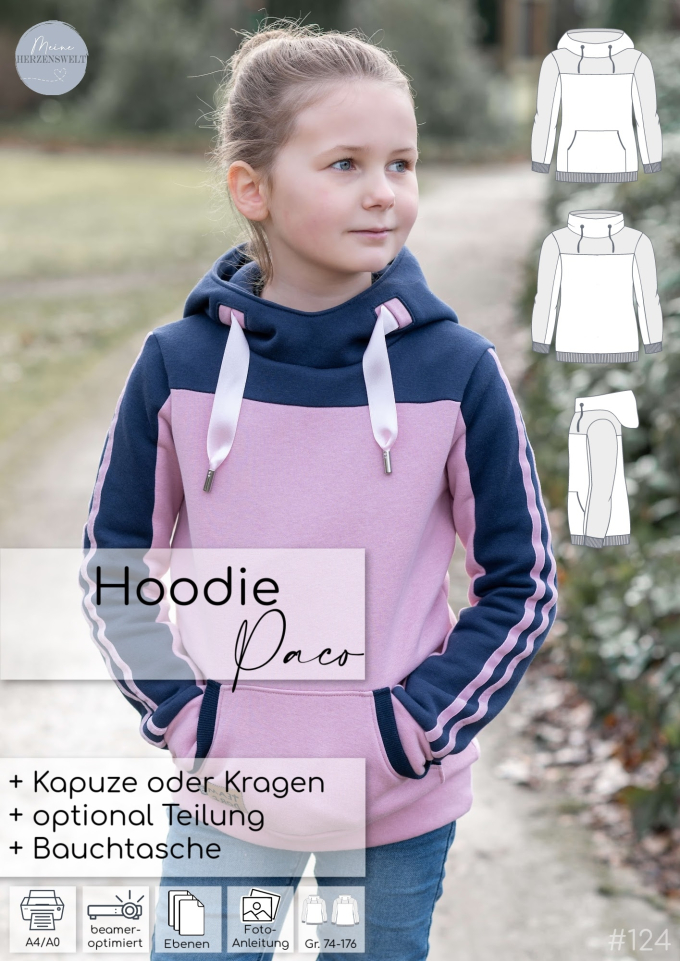 Ebook patron sweat-shirt enfant Paco #124 Meine Herzenswelt, en allemand