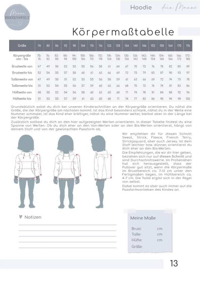 E-Book Meine Herzenswelt Kinder Hoodie Dein Manuc