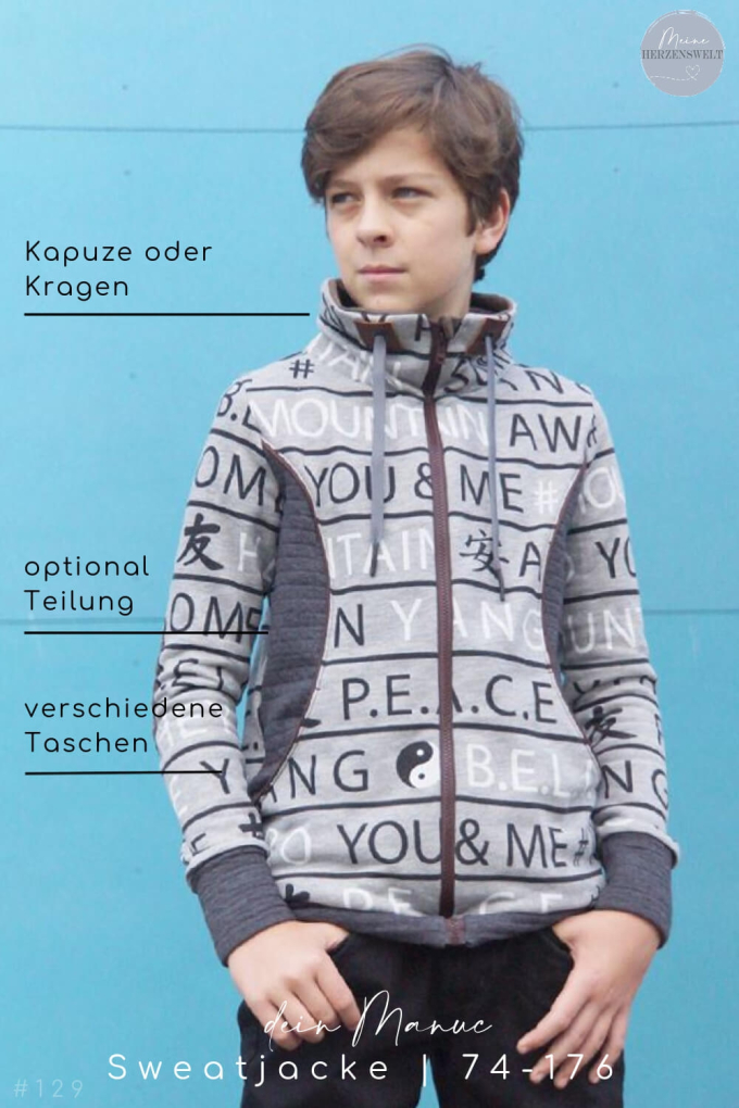 E-Book patron sweatjacke enfant Dein Manuc Meine Herzenswelt, en allemand
