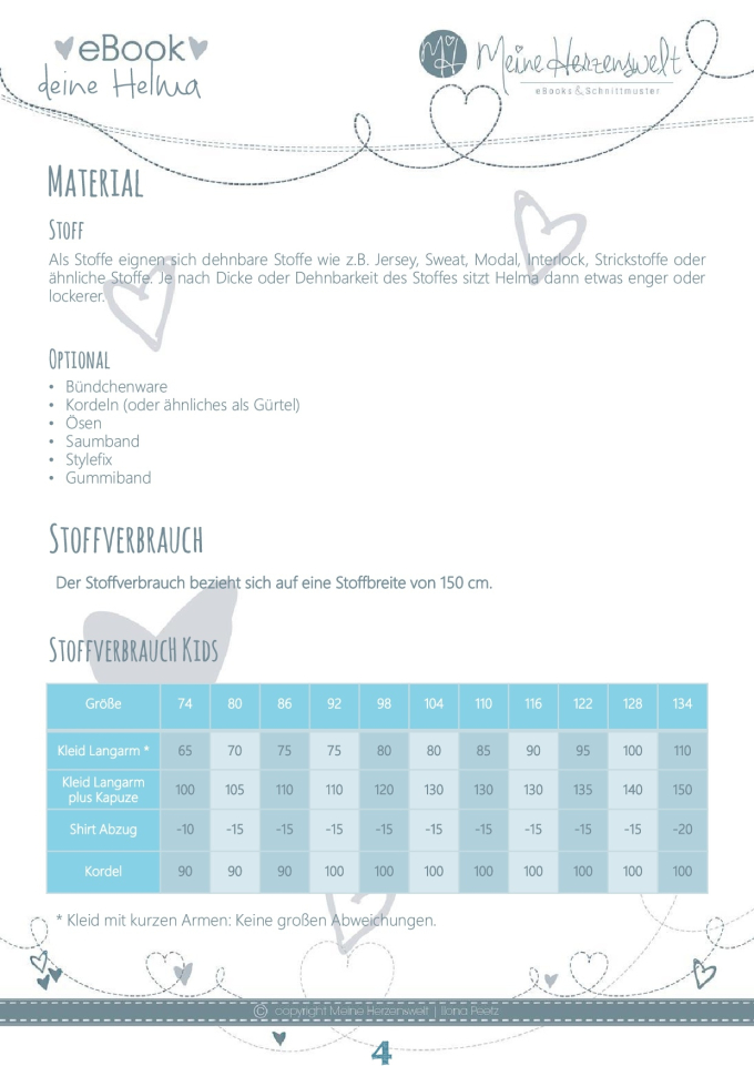 E-Book Meine Herzenswelt Kleid/Shirt Deine Helma Kids, en allemand