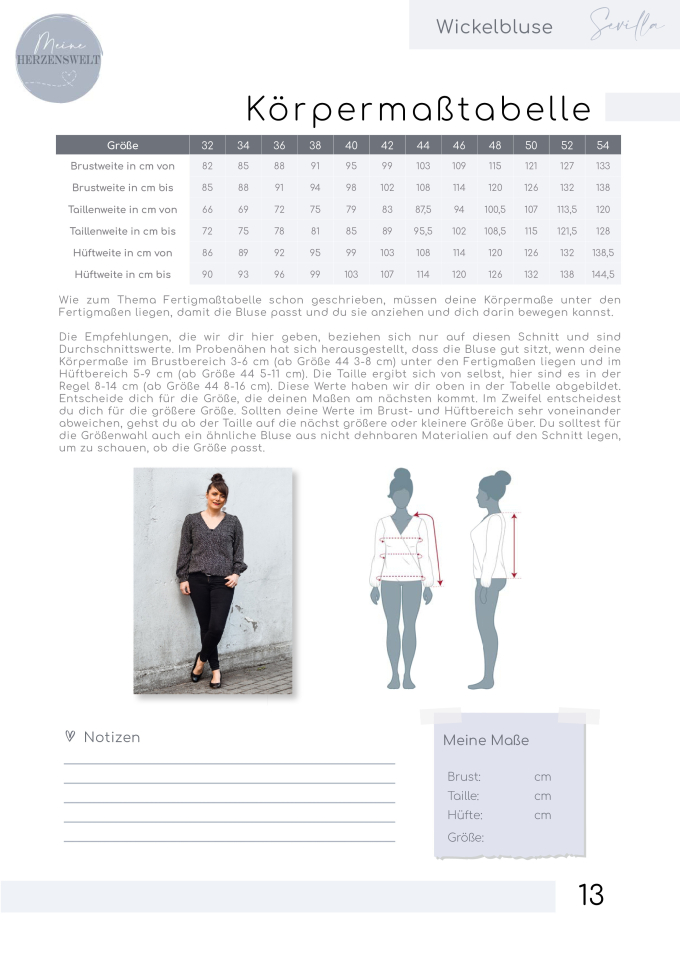 E-Book Meine Herzenswelt Mix and Match Bluse Sevilla, en allemand