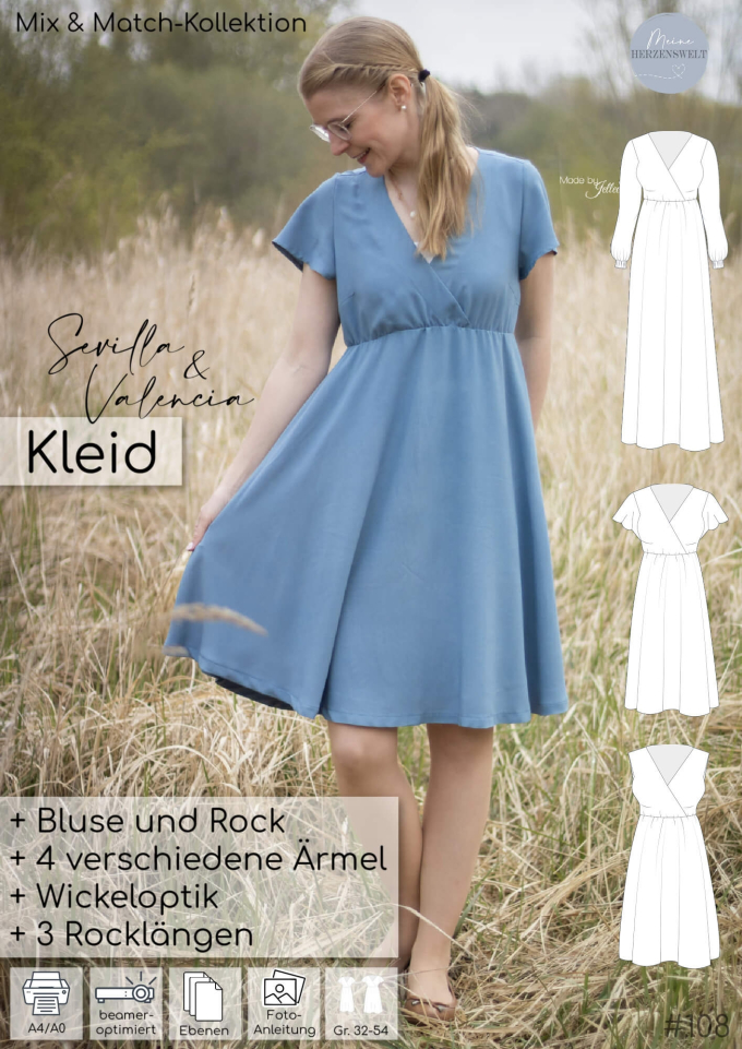 E-Book Meine Herzenswelt Mix and Match Kleid Sevilla/Valencia, en allemand