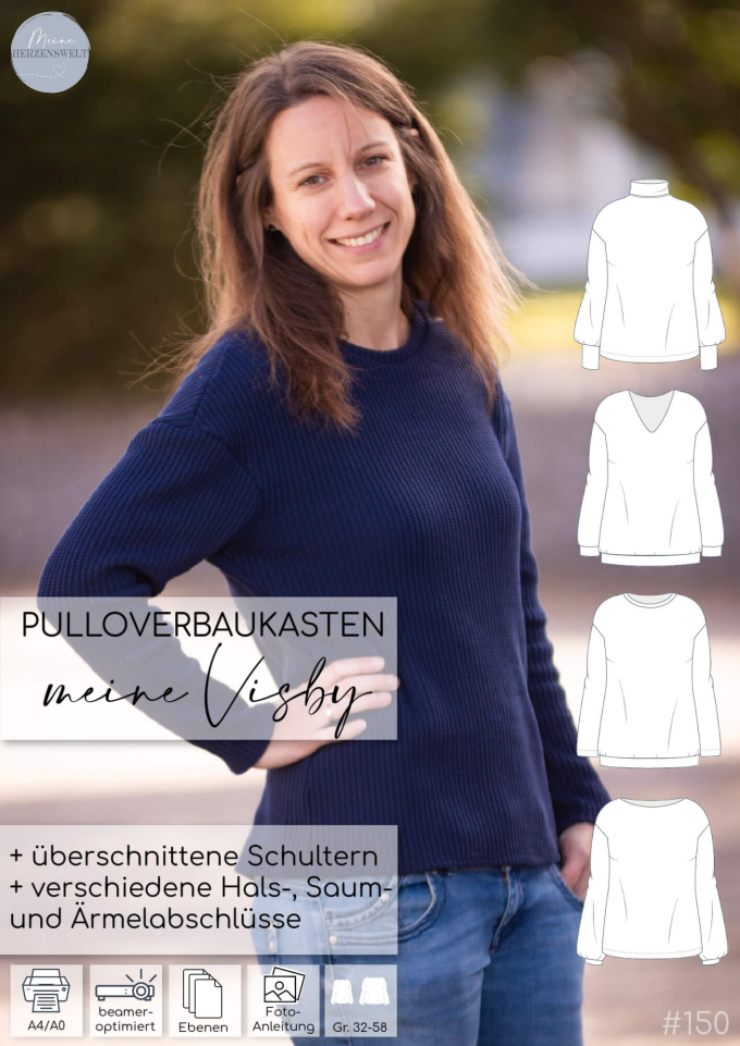 E-book Meine Herzenswelt Pullover-Baukasten Meine Visby, Duits