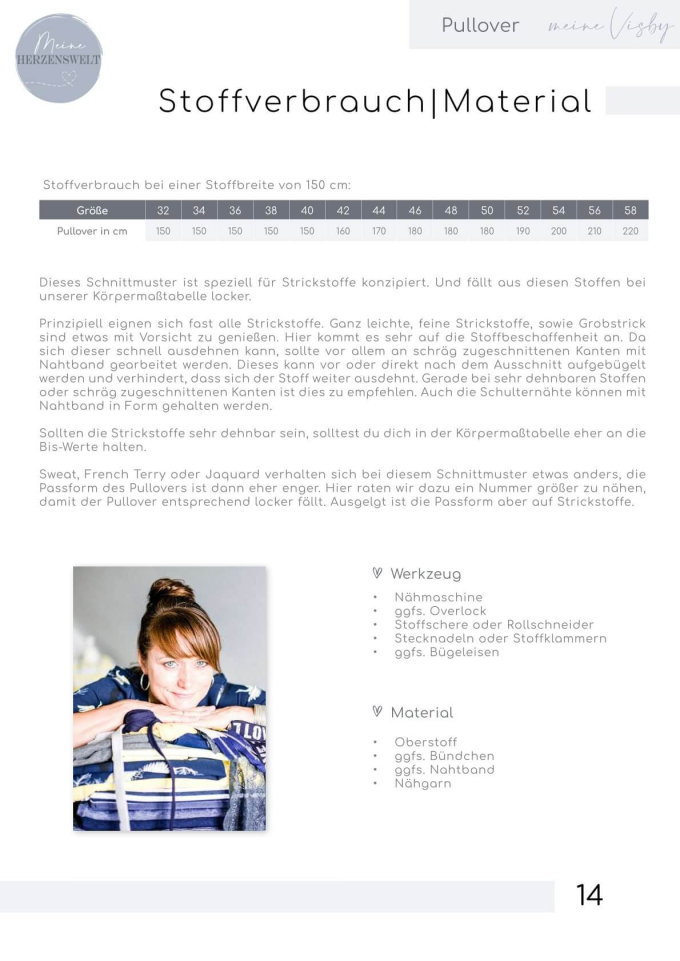 E-book Meine Herzenswelt Pullover-Baukasten Meine Visby, Duits